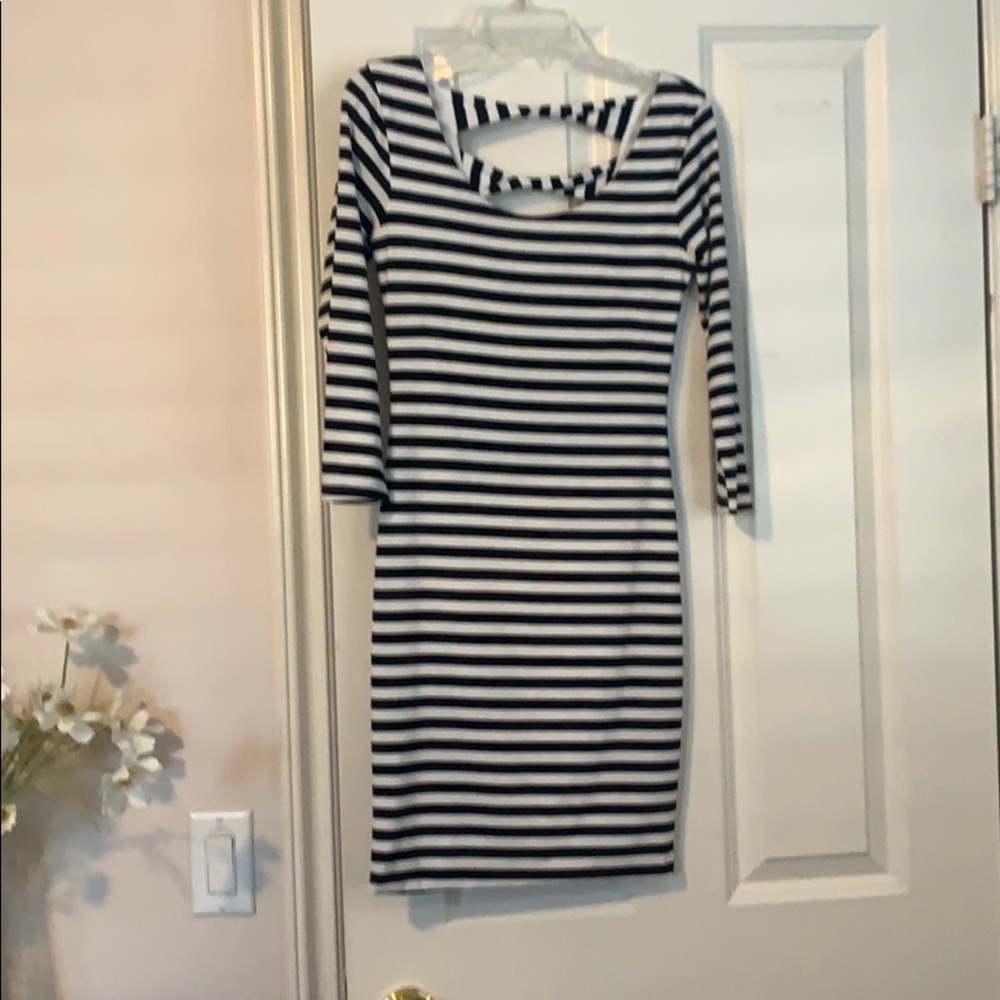 Black and white striped Nordstrom dress